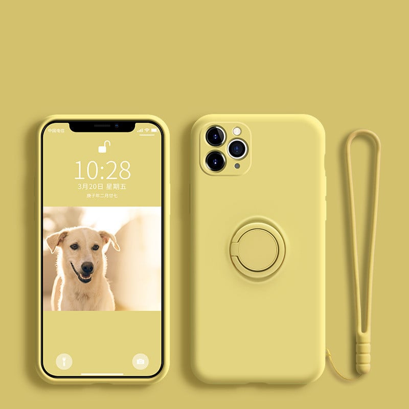 Liquid Silicone Phone Case with Ring Holder