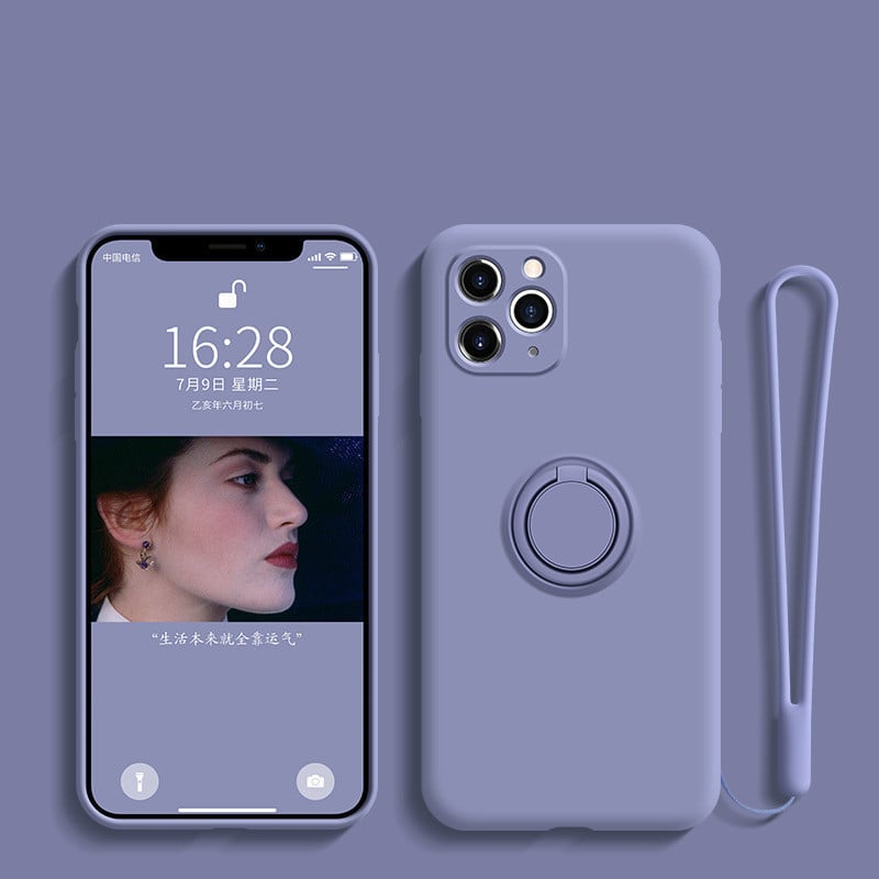 Liquid Silicone Phone Case with Ring Holder