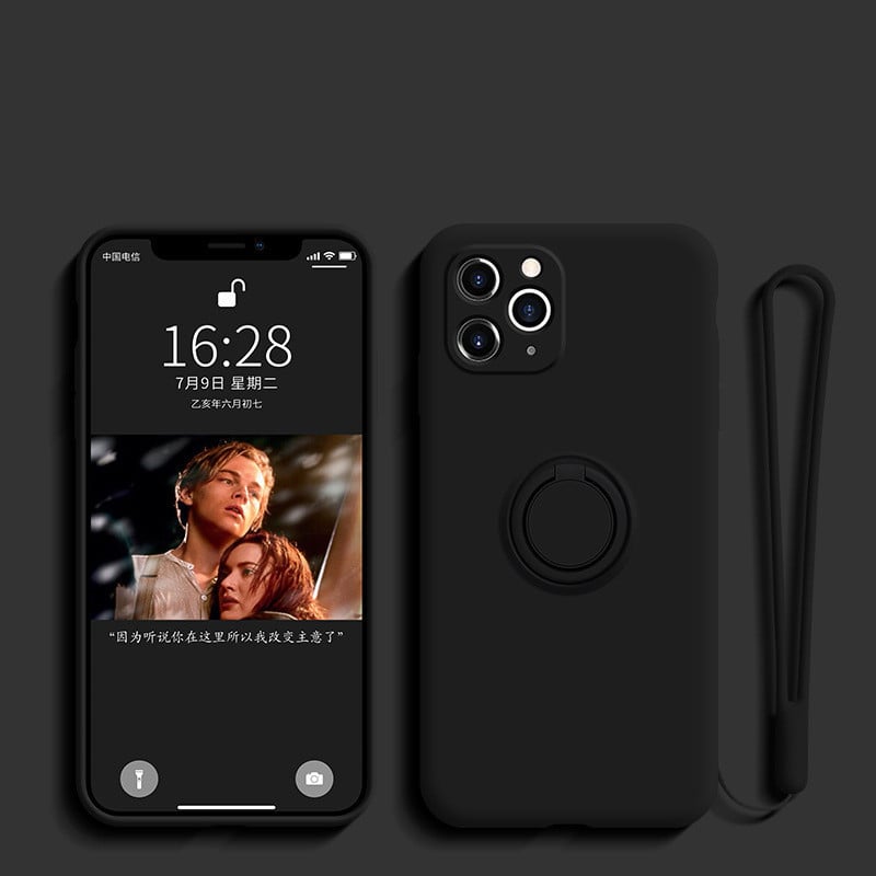 Liquid Silicone Phone Case with Ring Holder