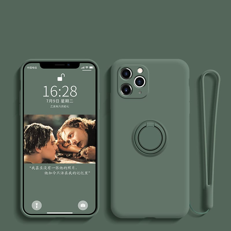 Liquid Silicone Phone Case with Ring Holder