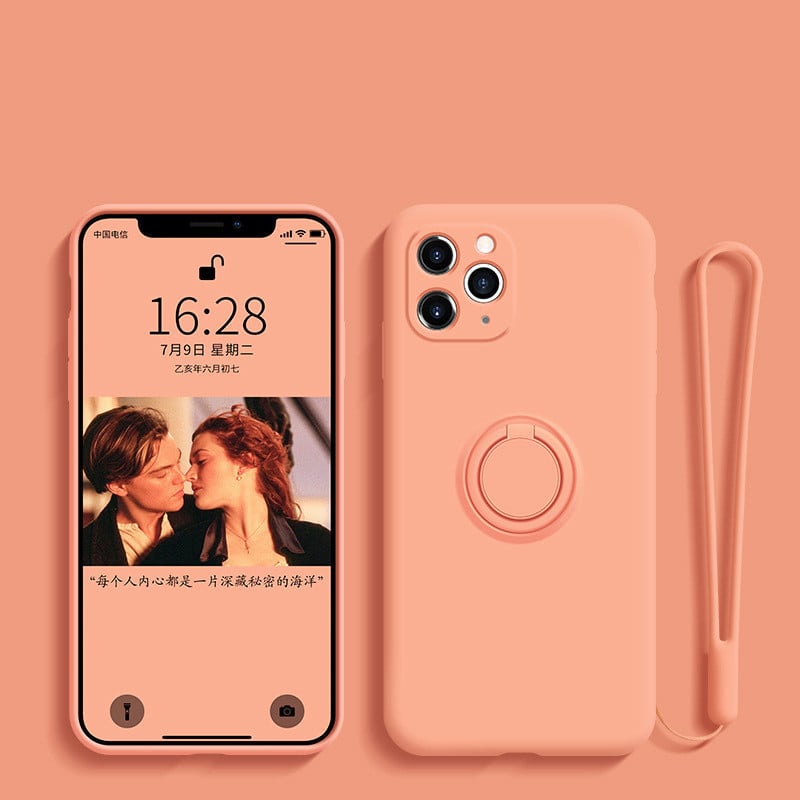 Liquid Silicone Phone Case with Ring Holder