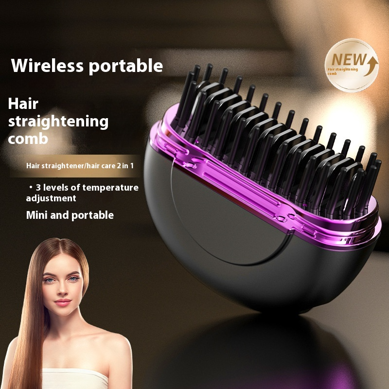 Portable Ceramic Hair Straightener - USB Rechargeable