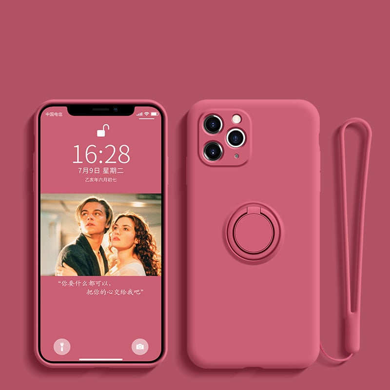 Liquid Silicone Phone Case with Ring Holder