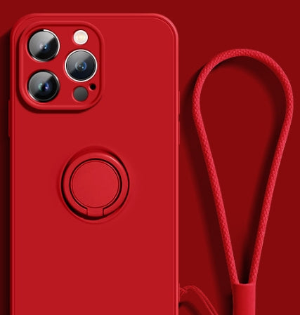 Liquid Silicone Phone Case with Ring Holder